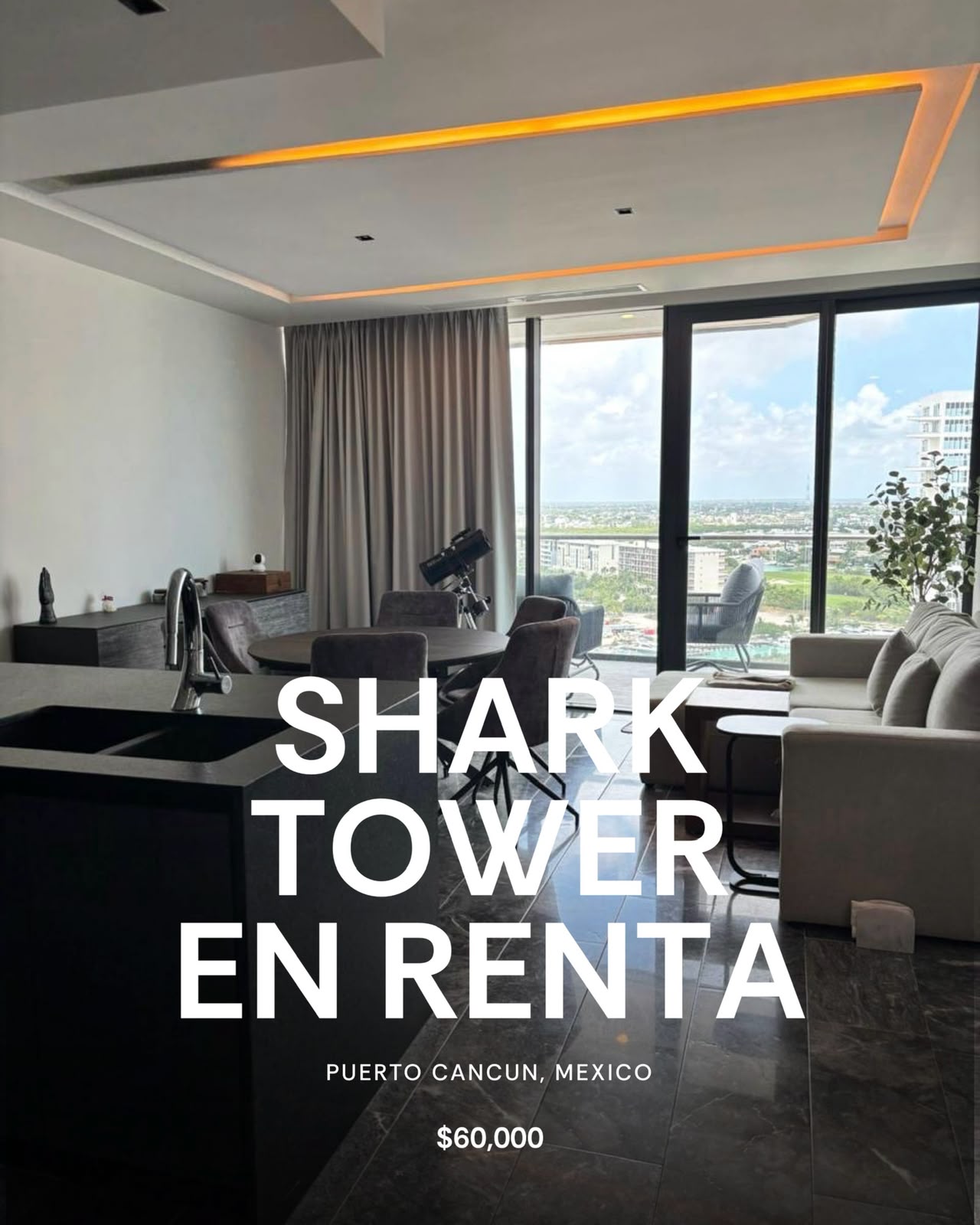 Departamento en renta en Puerto Cancún foto 1