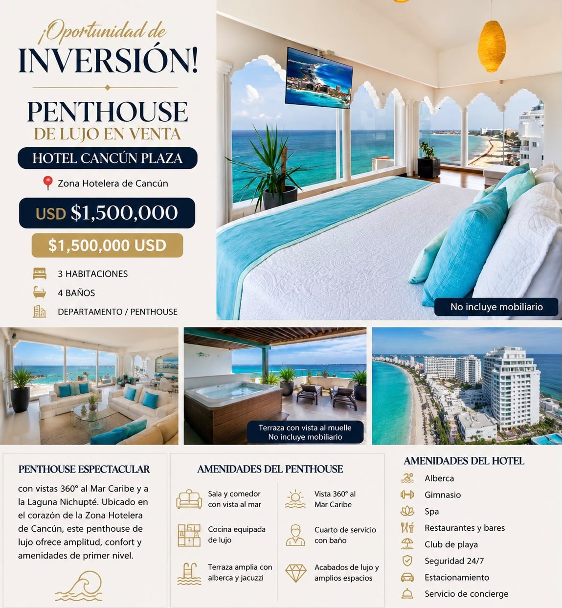 Departamento en venta en Zona Hotelera foto 1