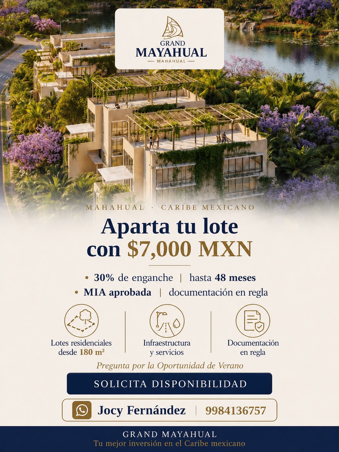 Lote residencial en venta en Grand Mayahual foto 1