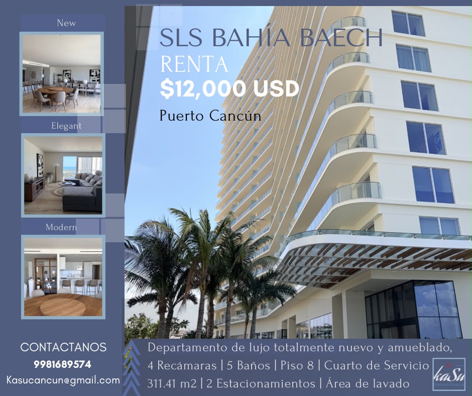 Departamento en renta en Puerto Cancún foto 1