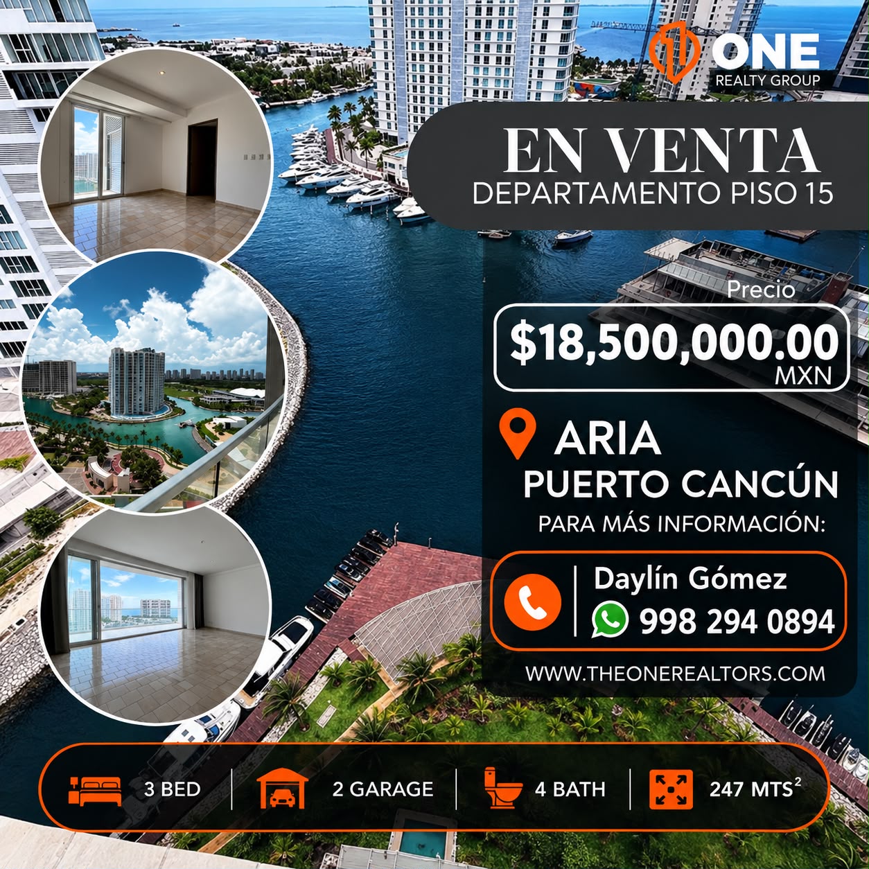 Departamento en venta en Puerto Cancún foto 1