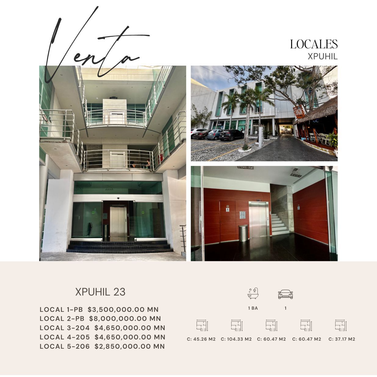 Local comercial en venta en Xpuhil 23, entre Pabellon Caribe y Marakame foto 1