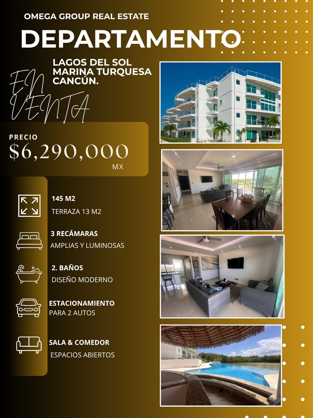 Departamento en venta en Lagos del Sol (Torre Marina Turquesa) foto 1