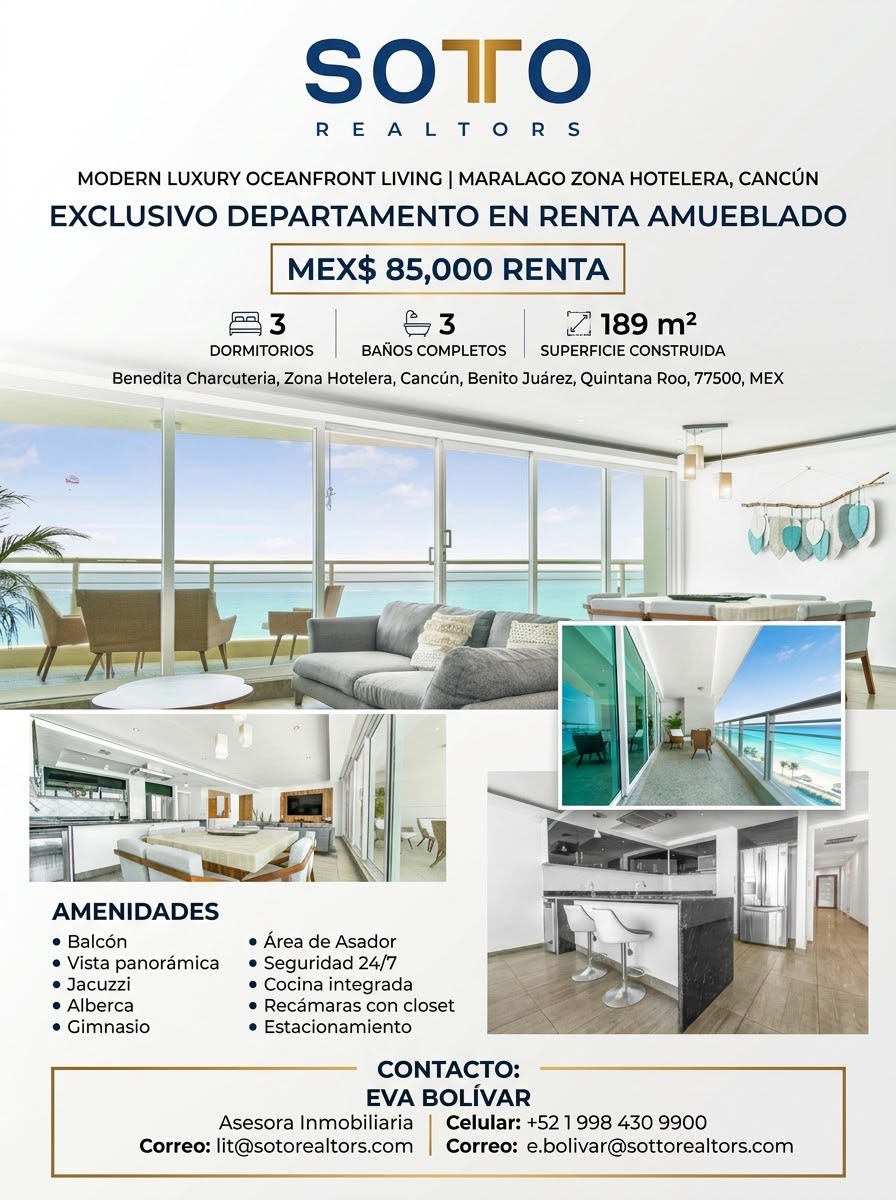 Departamento en renta en Zona Hotelera foto 1