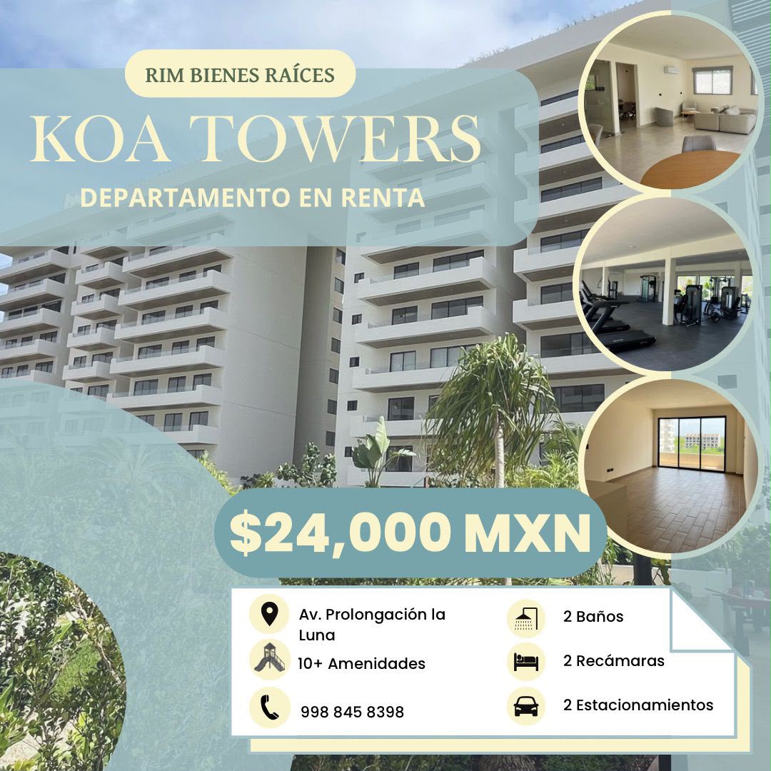 Departamento en renta en Koa Towers foto 1