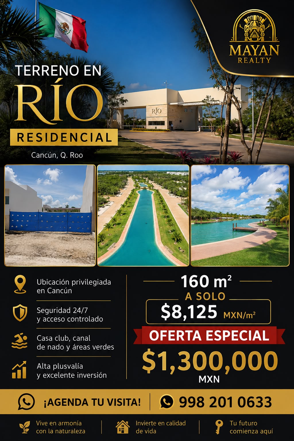 Terreno en venta en Río Residencial — $1,300,000 MXN