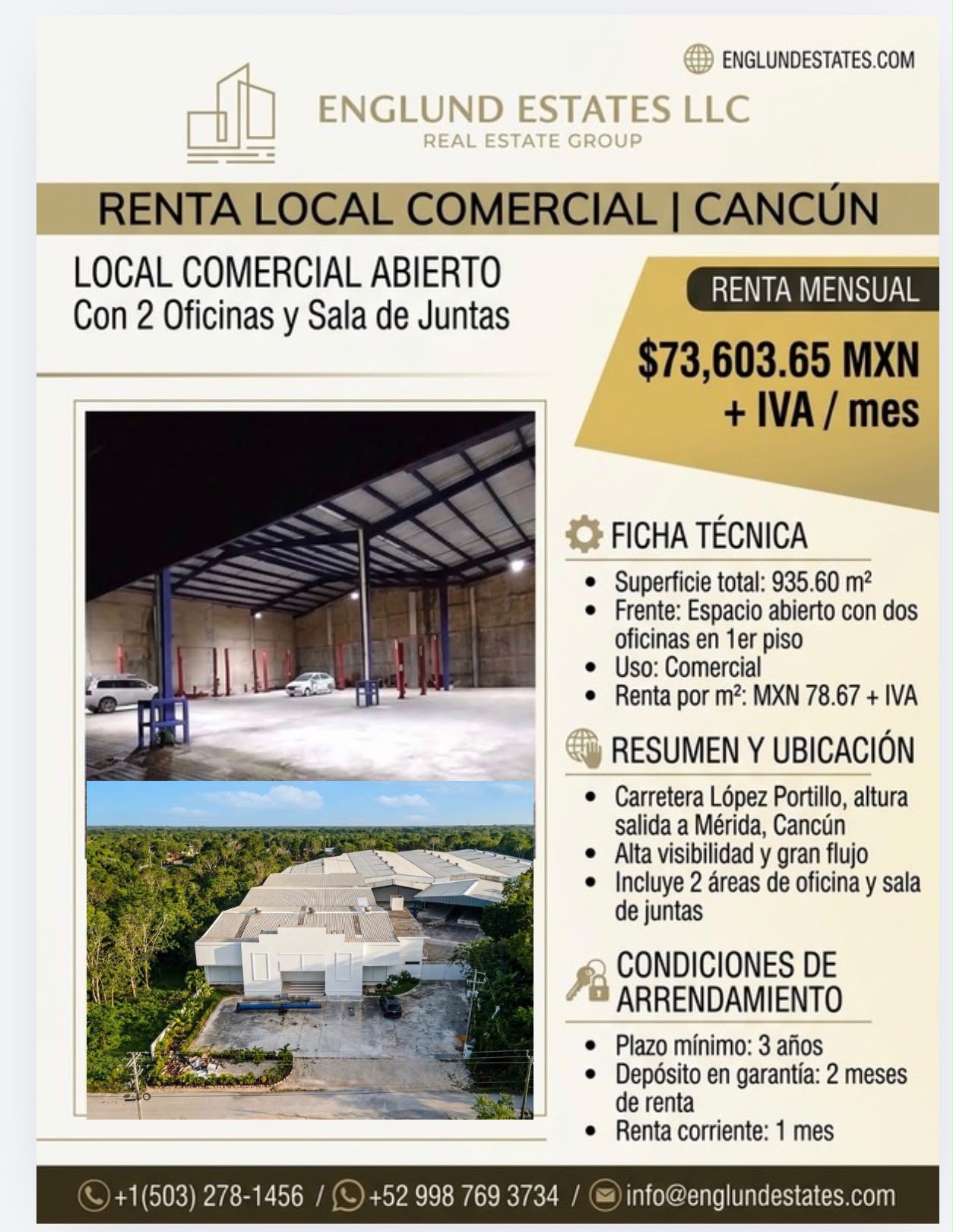 Local comercial en renta en Carretera López Portillo — $73,603.65 MXN