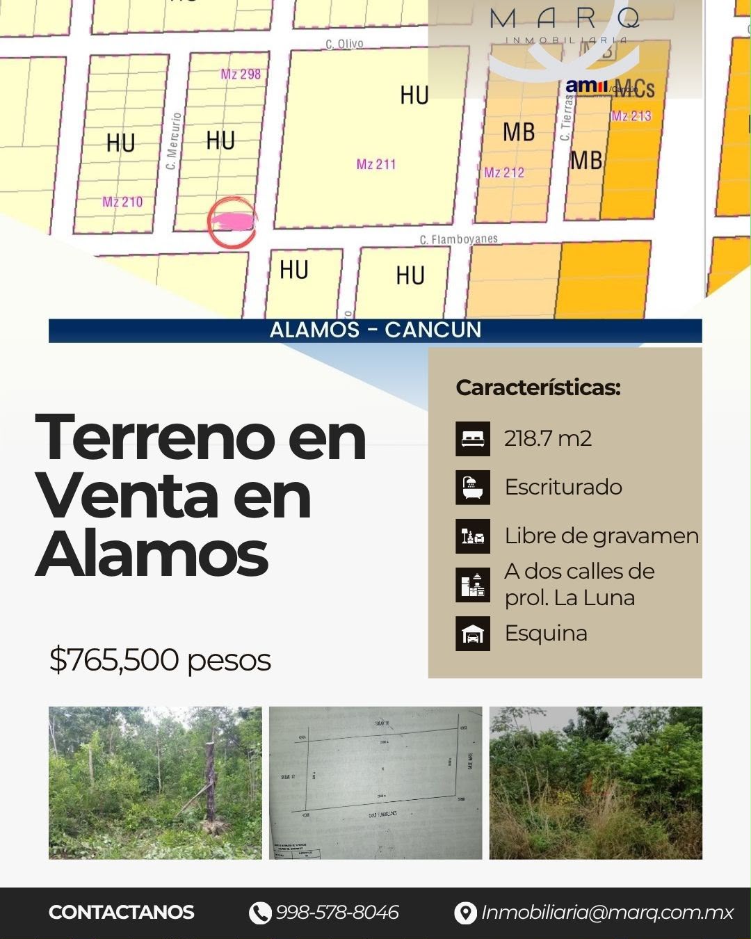 Terreno en venta en Alamos — $765,500 MXN