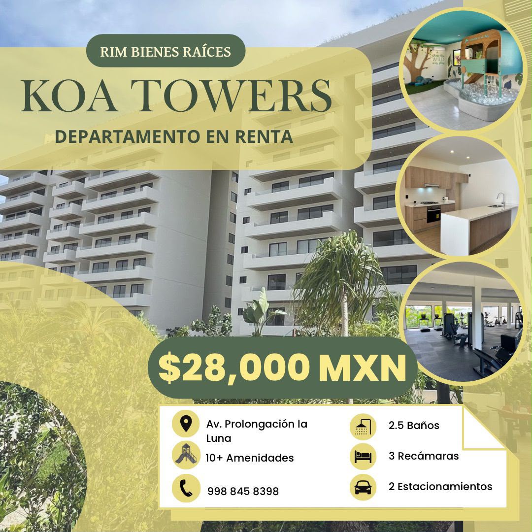 Departamento en renta en Koa Towers foto 1
