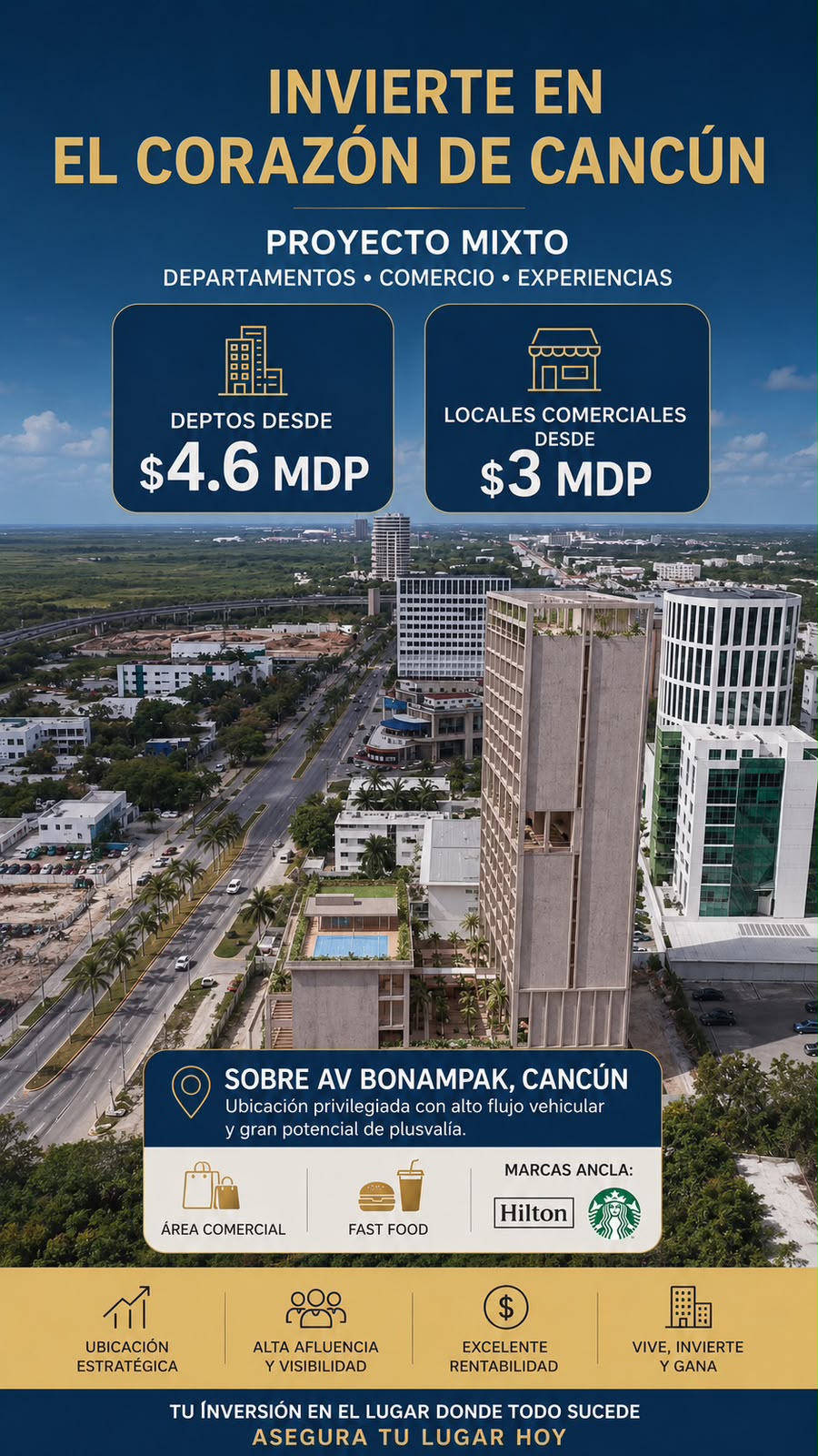 Departamento en venta en Avenida Bonampak foto 1