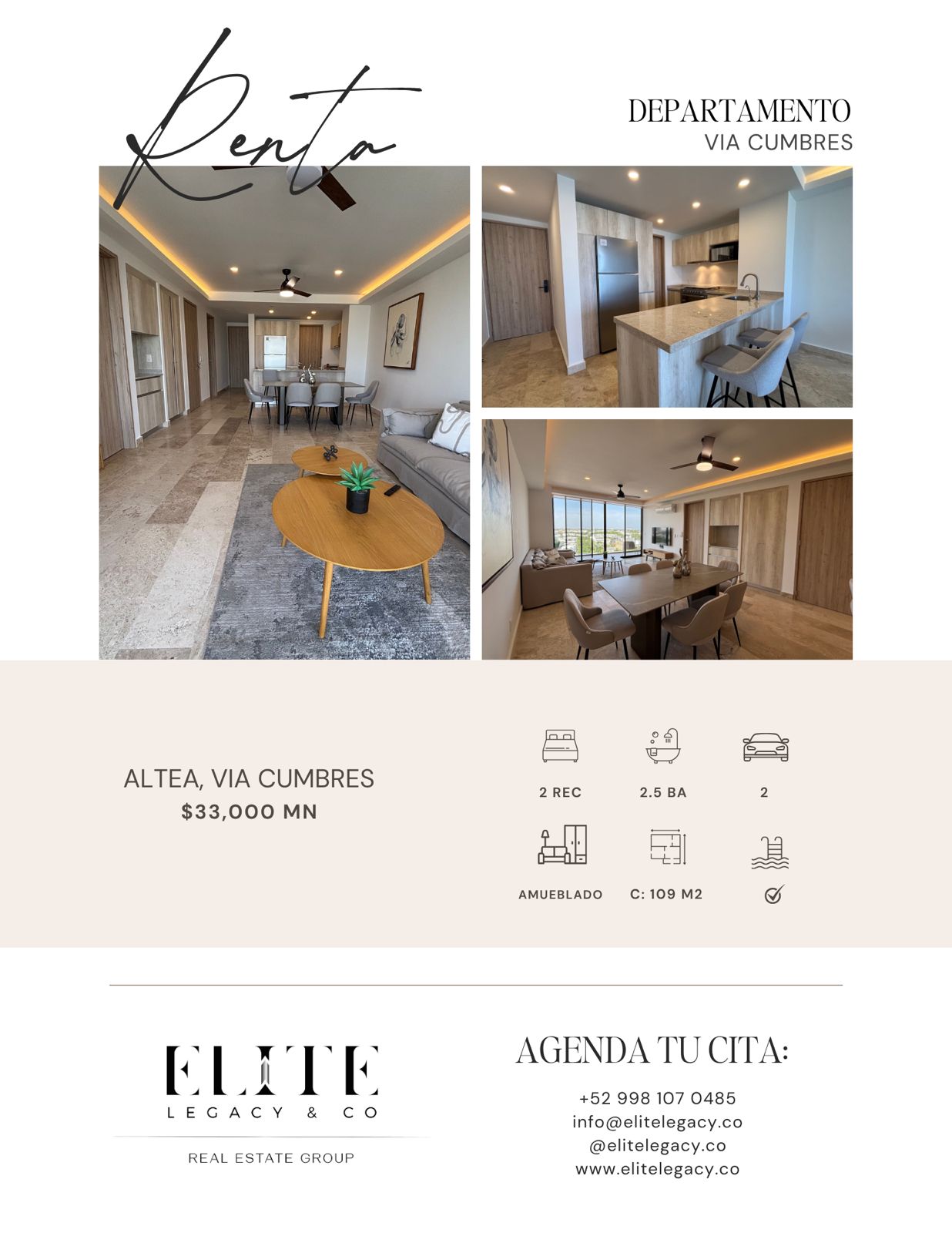 Departamento en renta en Via Cumbres foto 1