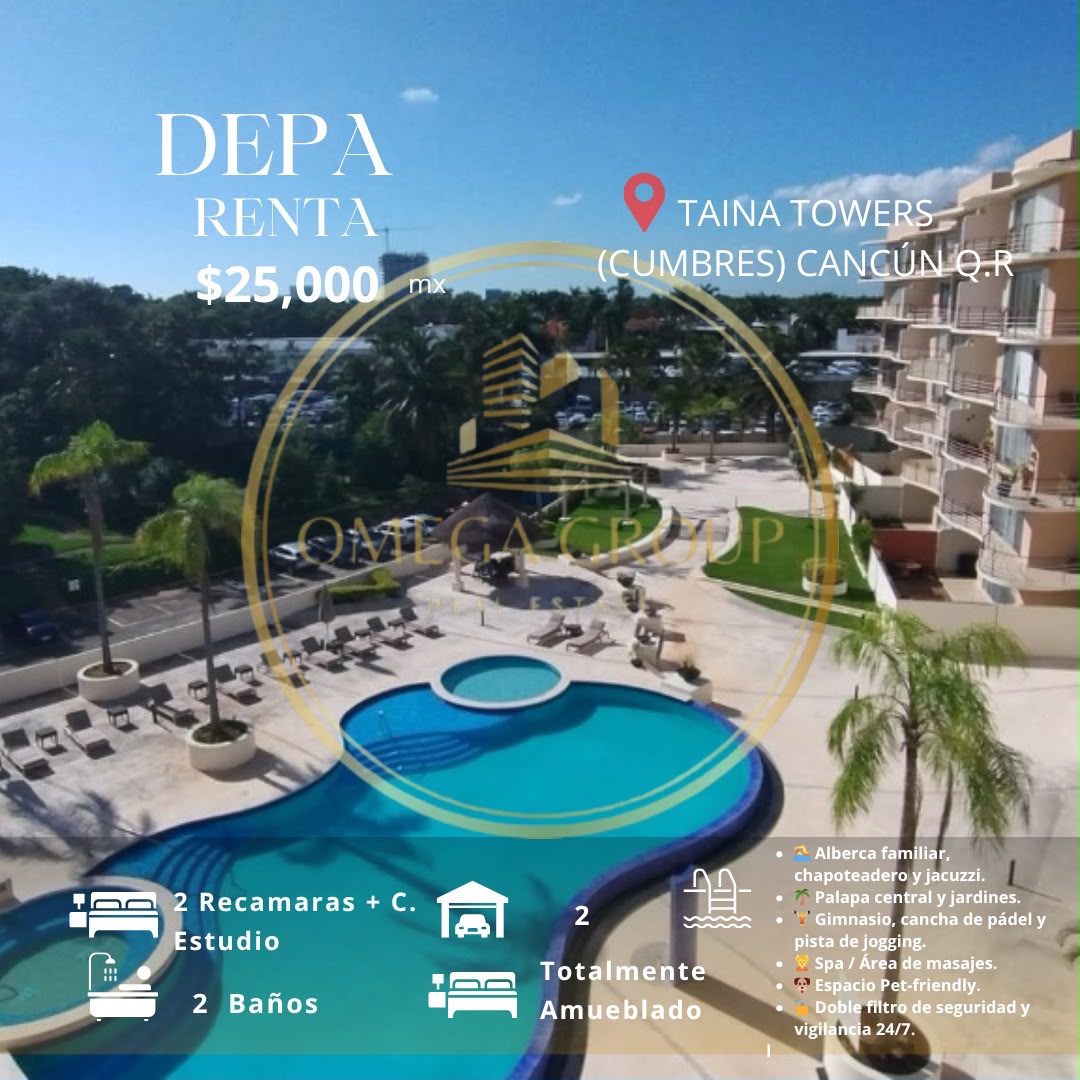 Departamento en renta en Residencial Cumbres, Taína Towers, Avenida Huayacán foto 1