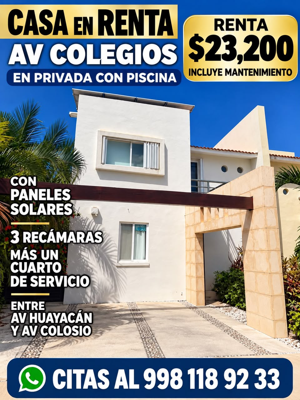 Casa en renta en Avenida Colegios — $23,200 MXN