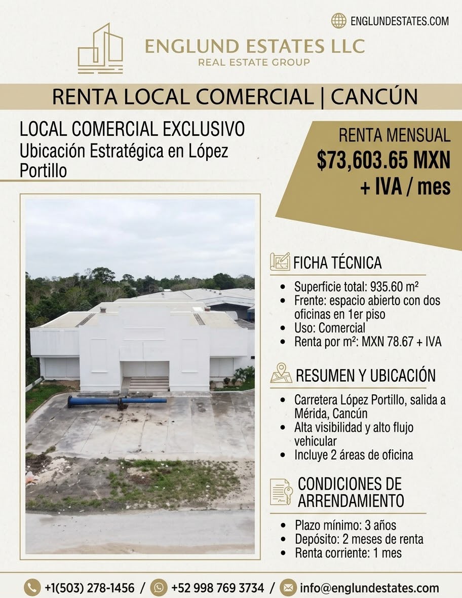 Local comercial en renta en López Portillo — $73,603.65 MXN