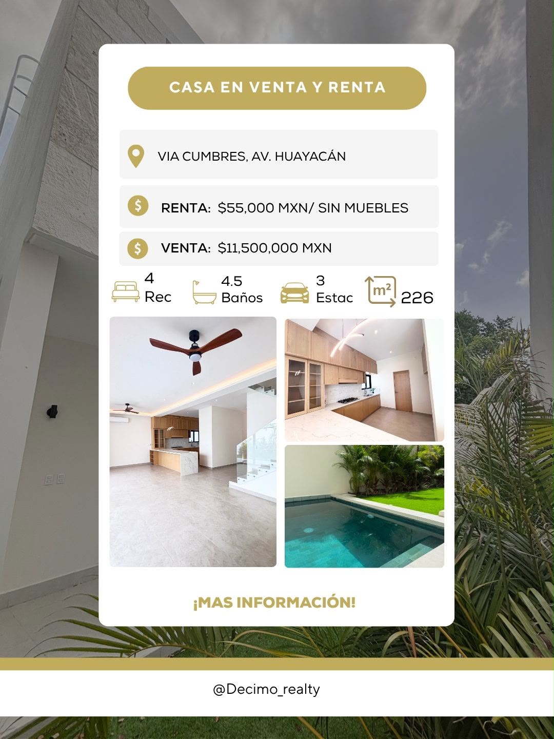 Casa en renta en Via Cumbres, Avenida Huayacan foto 1