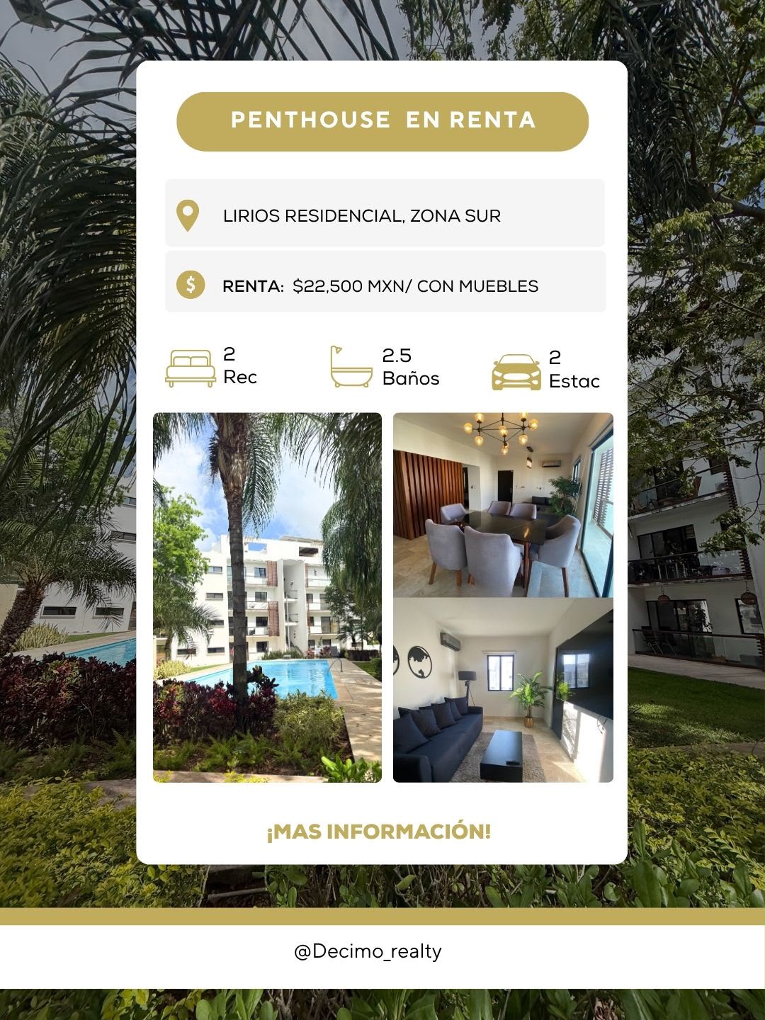 Penthouse en renta en Lirios Residencial foto 1