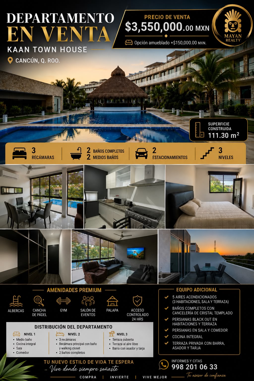 Departamento en venta en Kaan Town House foto 1