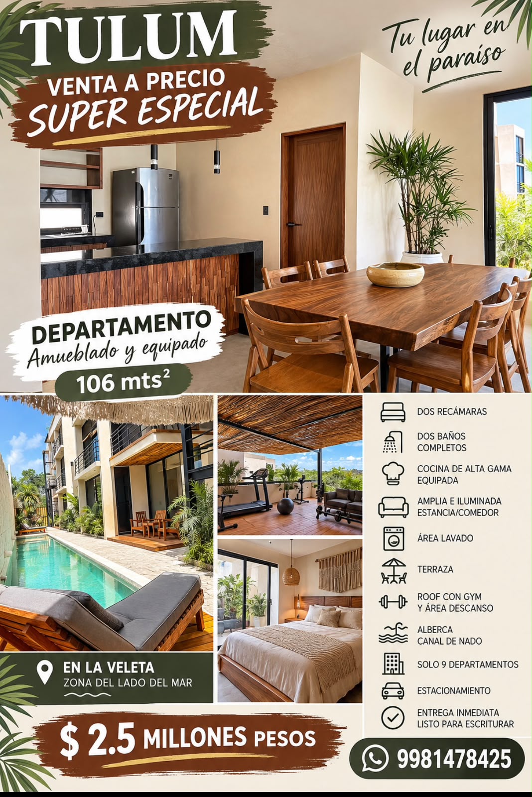 Departamento en venta en La Veleta — $2,500,000 MXN