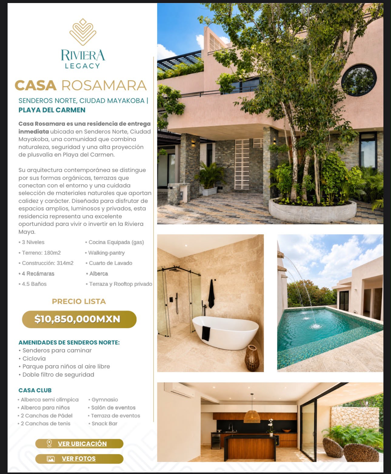 Casa en venta en Senderos Norte, Ciudad Mayakoba foto 1