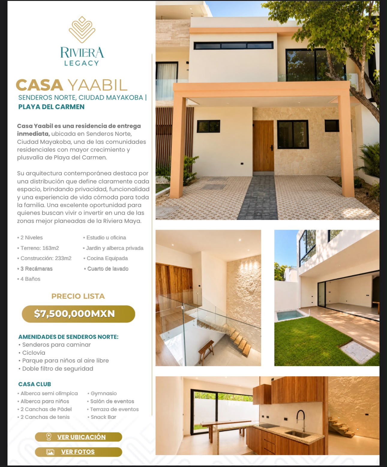 Casa en venta en Senderos Norte, Ciudad Mayakoba foto 1