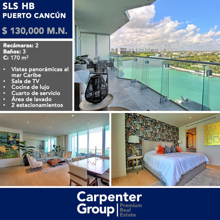 Departamento en renta en Puerto Cancún, SLS Harbour Beach foto 1