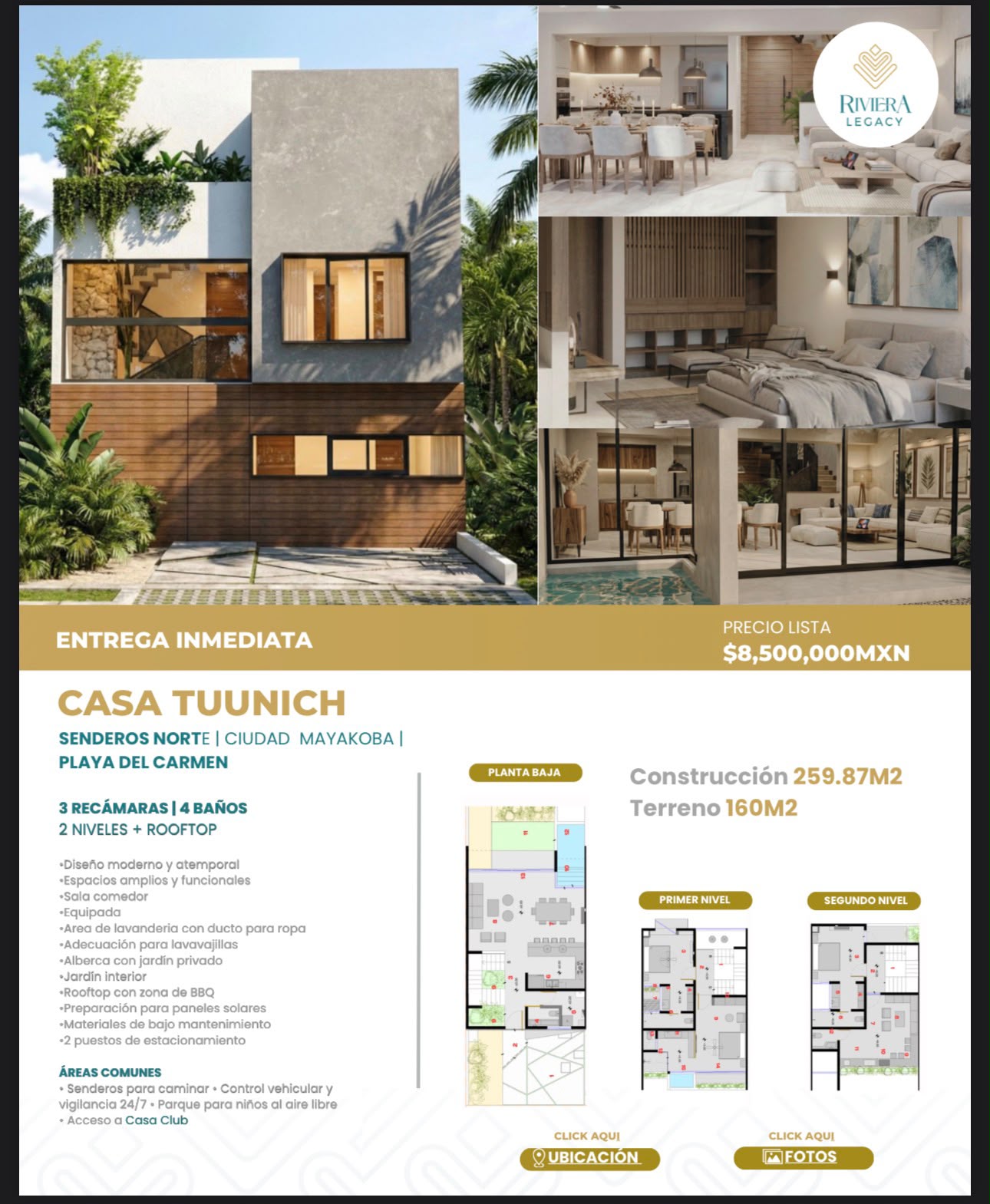 Casa en venta en Senderos Norte, Ciudad Mayakoba foto 1