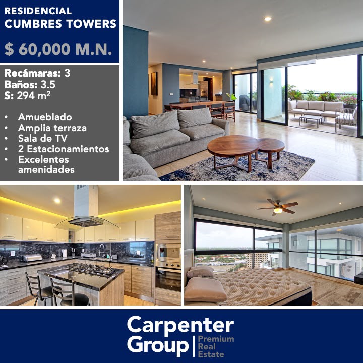 Penthouse en renta en Cumbres Towers foto 1