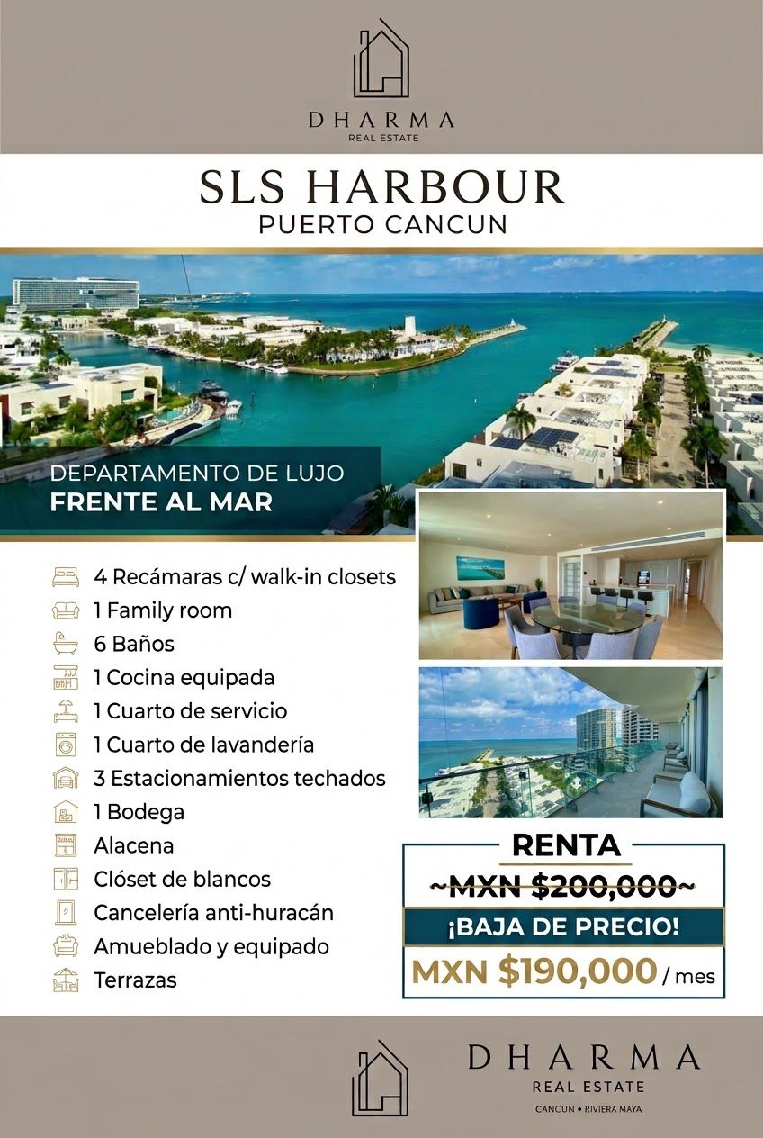 Departamento en renta en Puerto Cancun foto 1