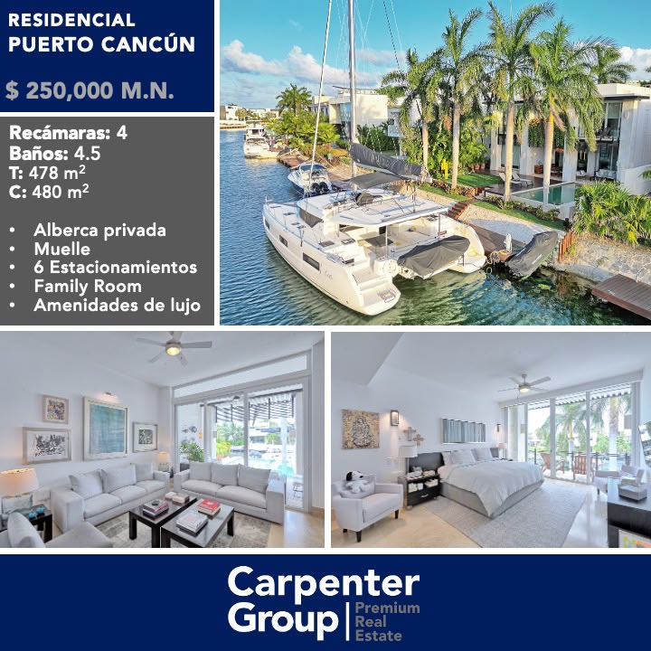 Casa en renta en Los Canales, Puerto Cancún foto 1