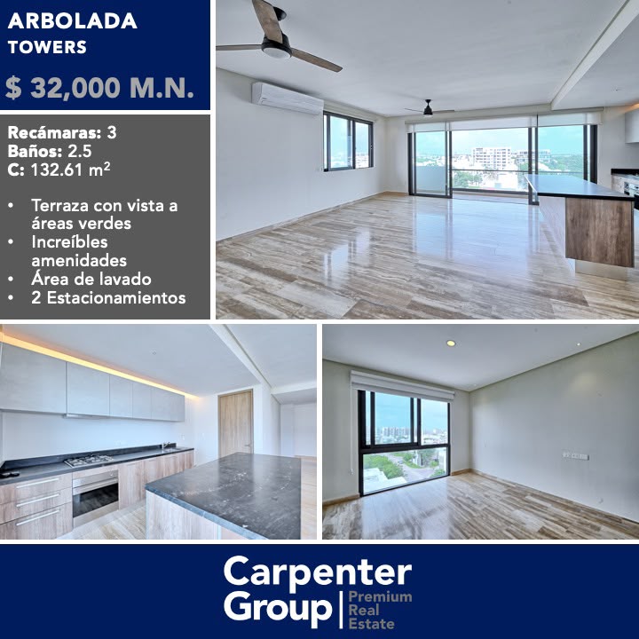 Departamento en renta en Residencial Arbolada, Arbolada Towers foto 1