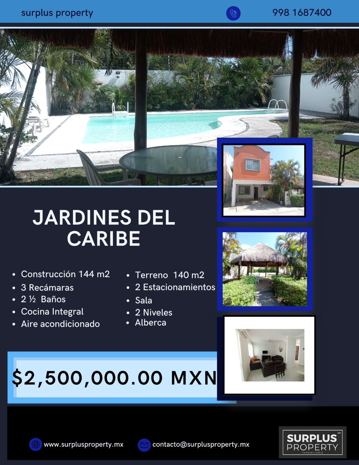 Casa en venta en Jardines del Caribe foto 1