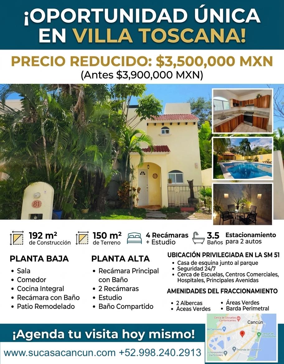 Casa en venta en SM 51 foto 1