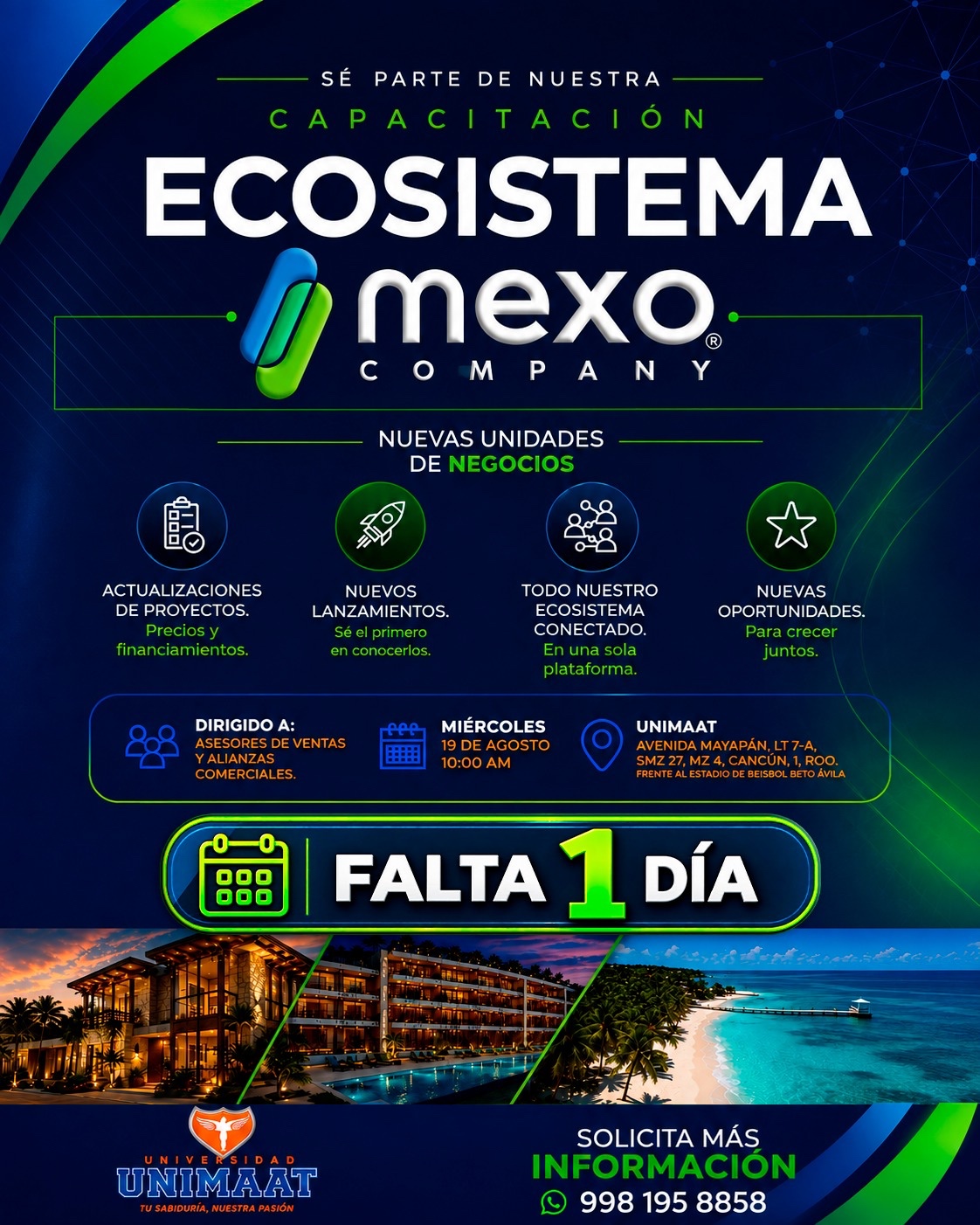 Terreno en renta en UNIMAAT Campus Cancún foto 1
