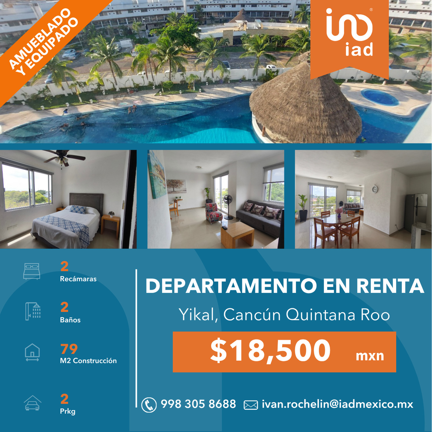 Departamento en renta en Yikal foto 1