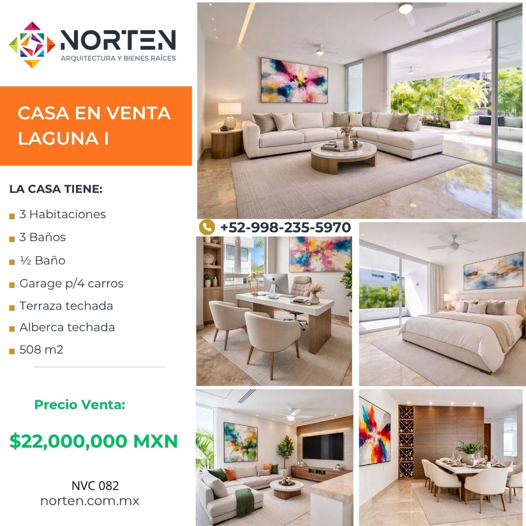 Casa en venta en Laguna I Puerto Cancún foto 1