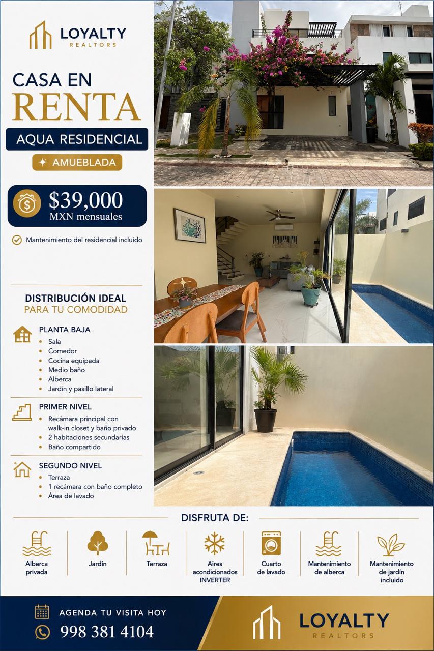 Casa en renta en Aqua Residencial foto 1