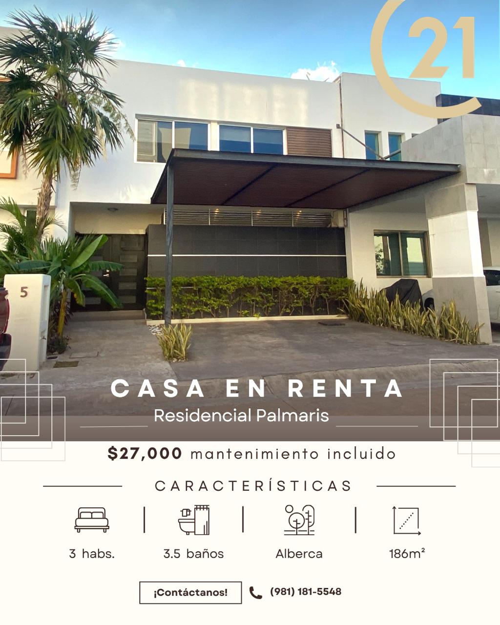 Casa en renta en Residencial Palmaris foto 1