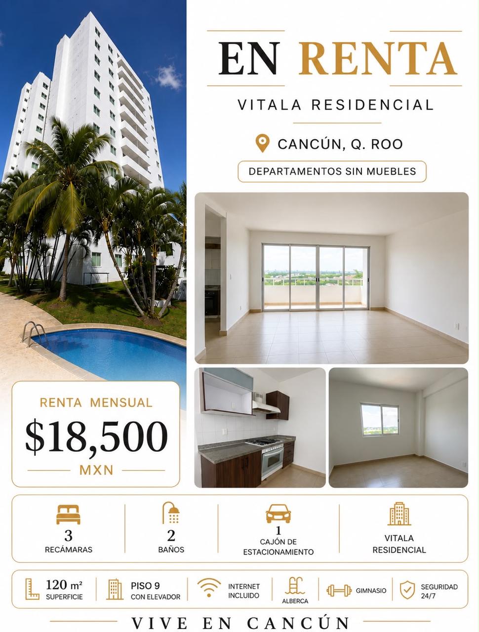 Departamento en renta en Vitala Residencial foto 1