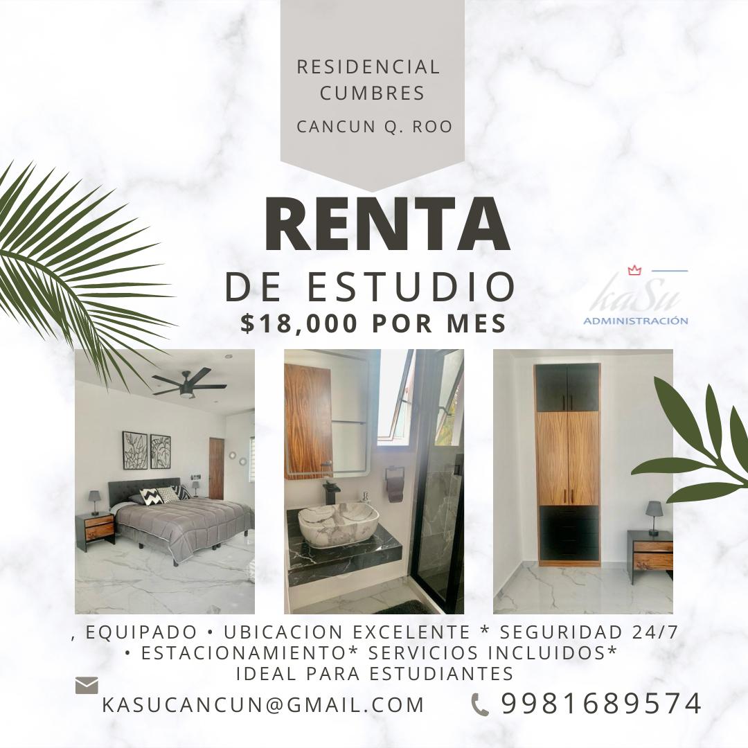 Estudio en renta en Residencial Cumbres foto 1
