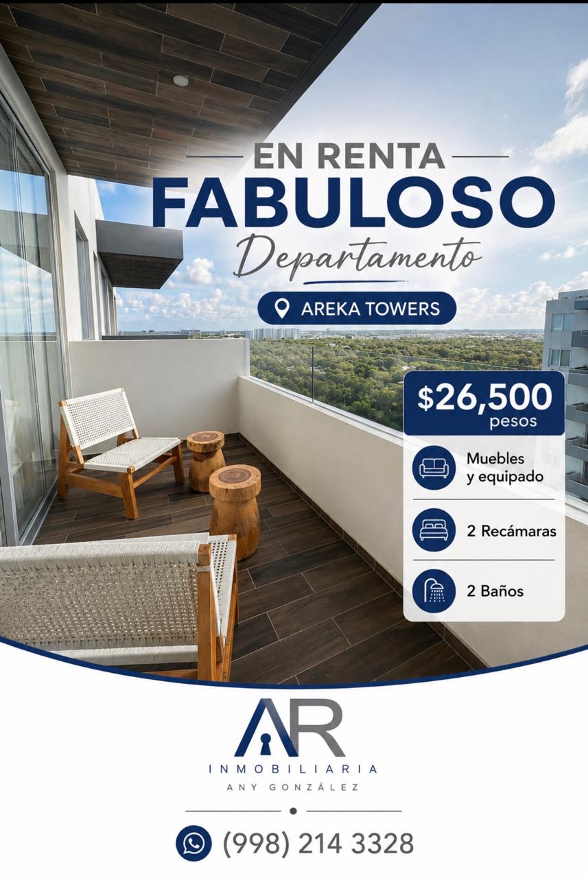 Departamento en renta en Areka Towers foto 1