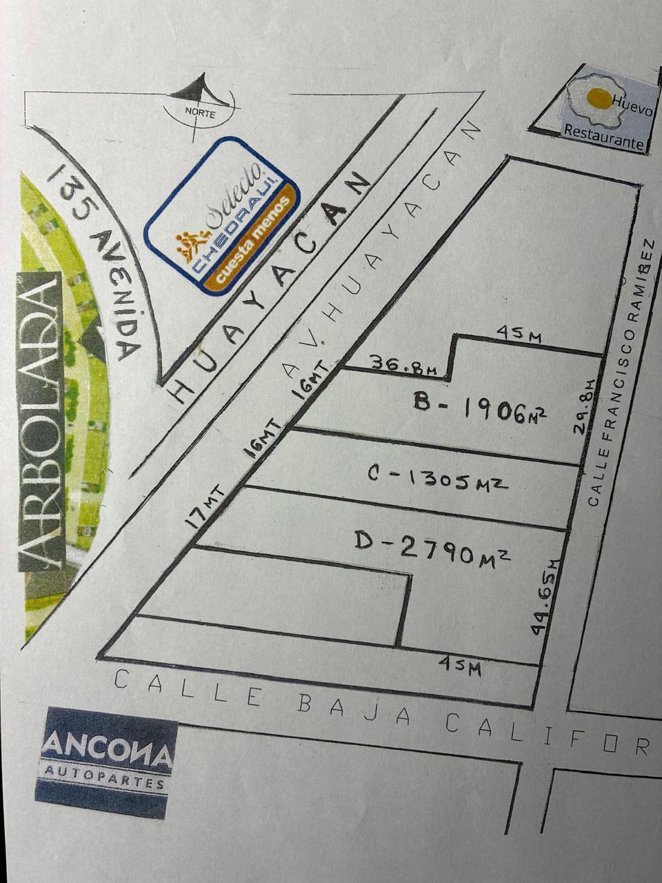 Terreno en venta en Avenida Huayacán, frente a Chedraui foto 1