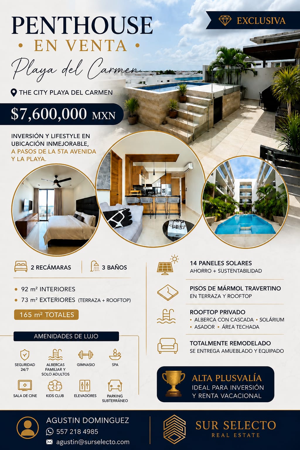 Penthouse en venta en The City Playa del Carmen foto 1