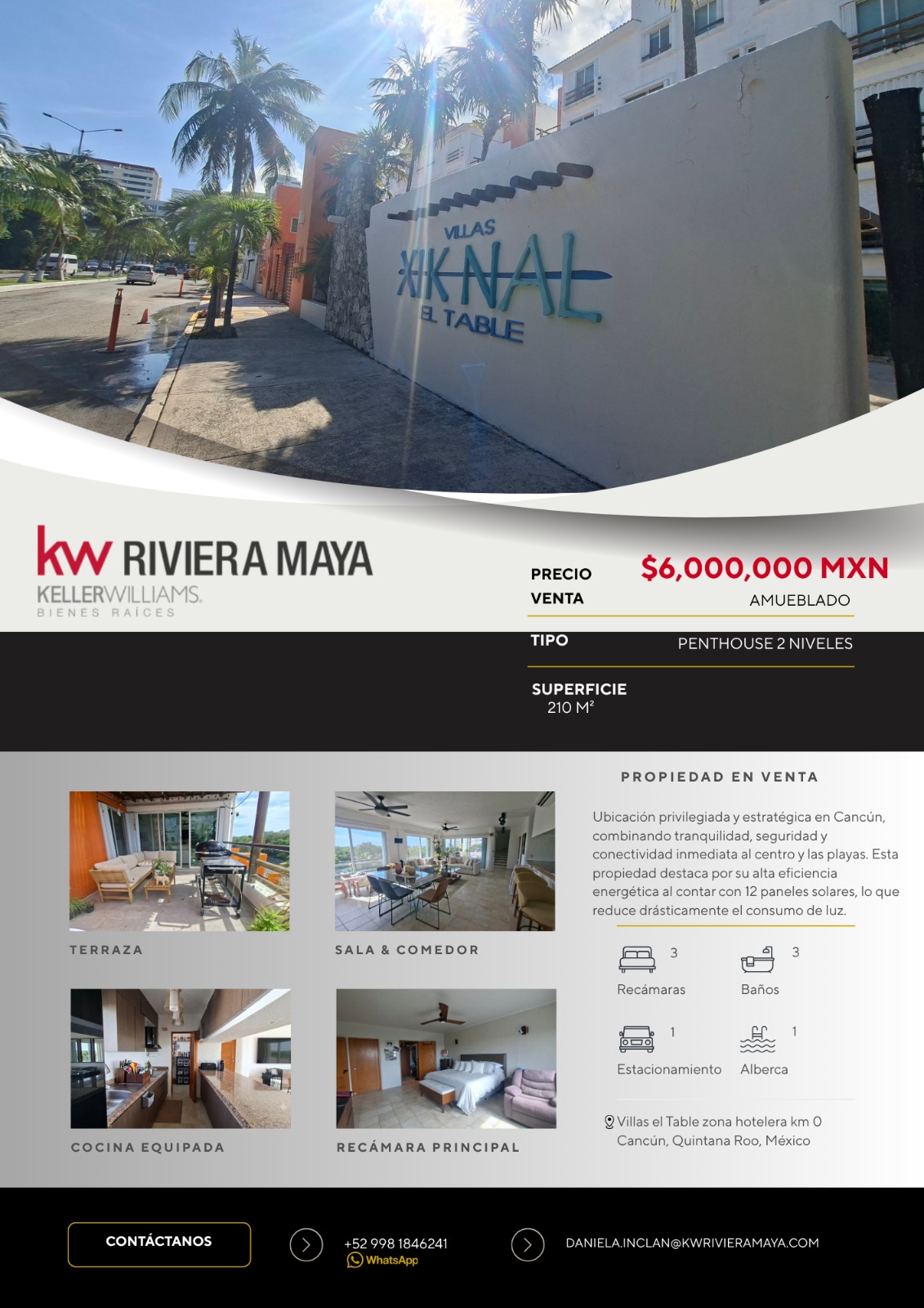 Penthouse en venta en Zona Hotelera Km 0 (El Table) foto 1
