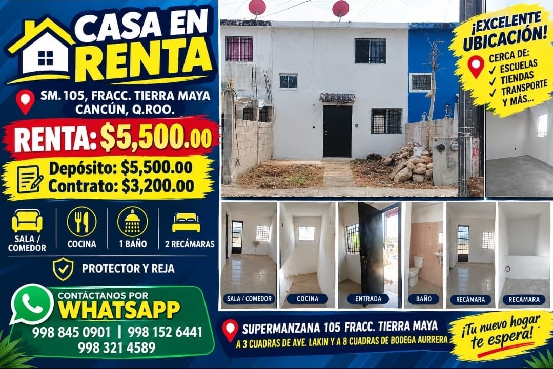 Casa en renta en Fraccionamiento Tierra Maya, SMZA 105 foto 1