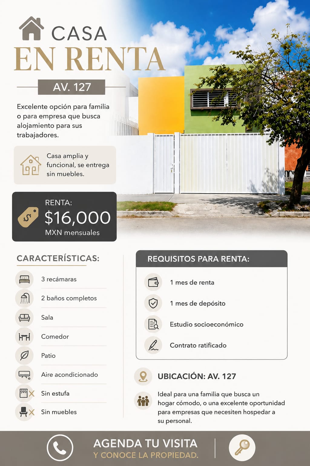 Casa en renta en Avenida 127 foto 1