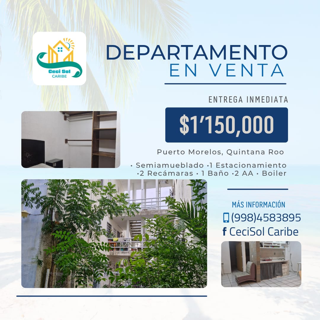 Departamento en venta en Puerto Morelos foto 1