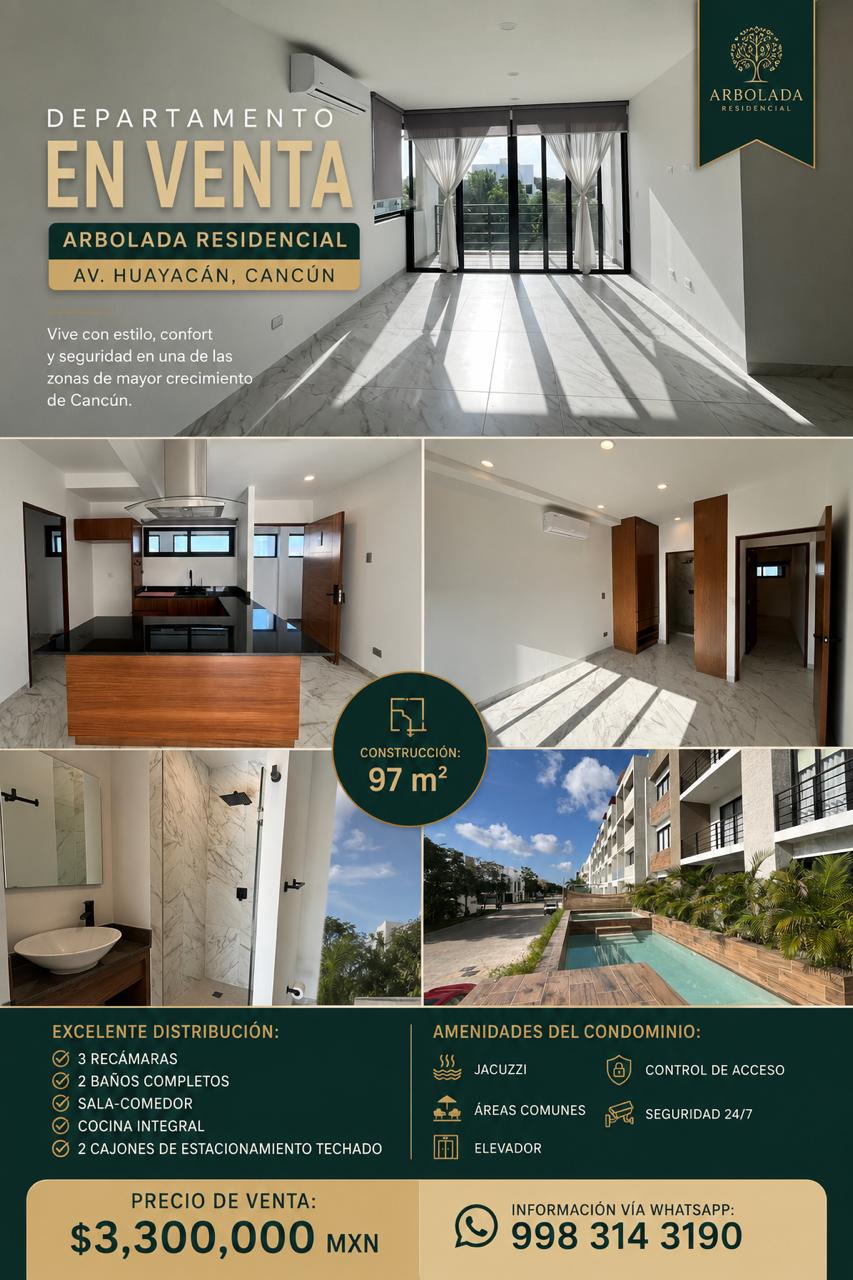 Departamento en venta en Arbolada Residencial (Av. Huayacán) foto 1