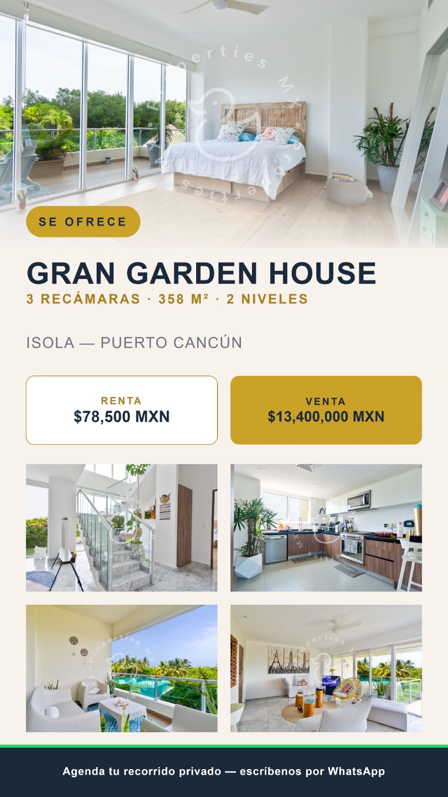 Garden House en venta en Isola, Puerto Cancún foto 1