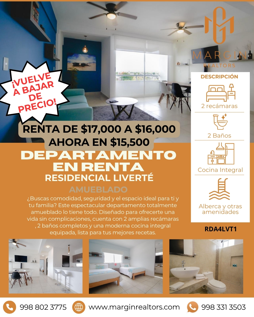 Departamento en renta en Residencial Liberté foto 1