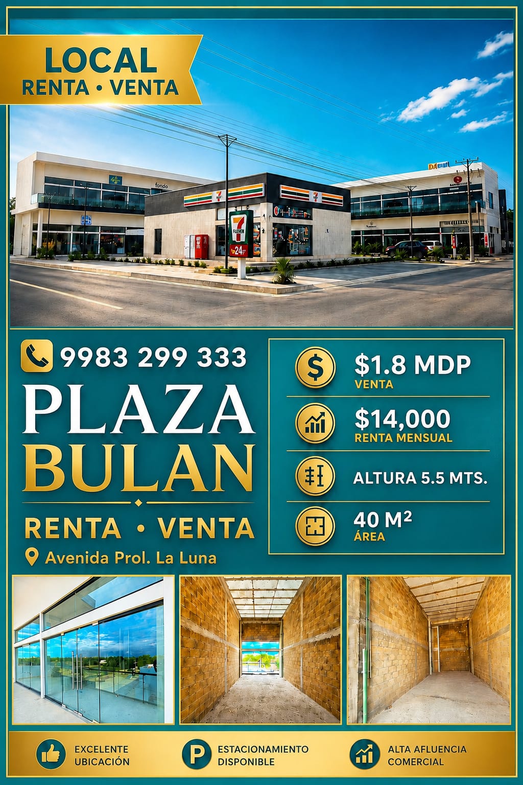 Local comercial en renta en Avenida Prolongación La Luna foto 1